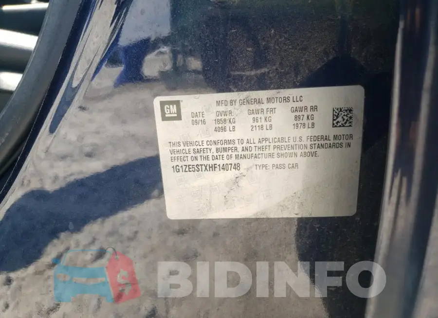 1G1ZE5STXHF140748 Photo# 12