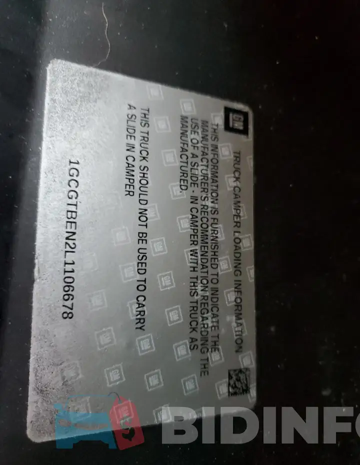 1GCGTBEN2L1106678 Photo# 12
