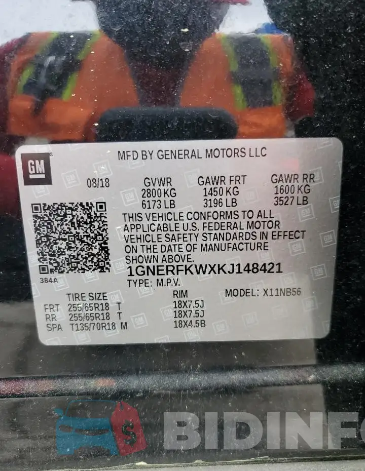 1GNERFKWXKJ148421 Photo# 14