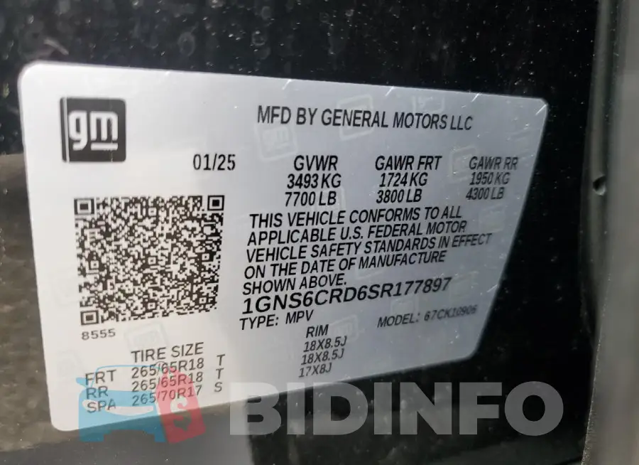 1GNS6CRD6SR177897 Photo# 14