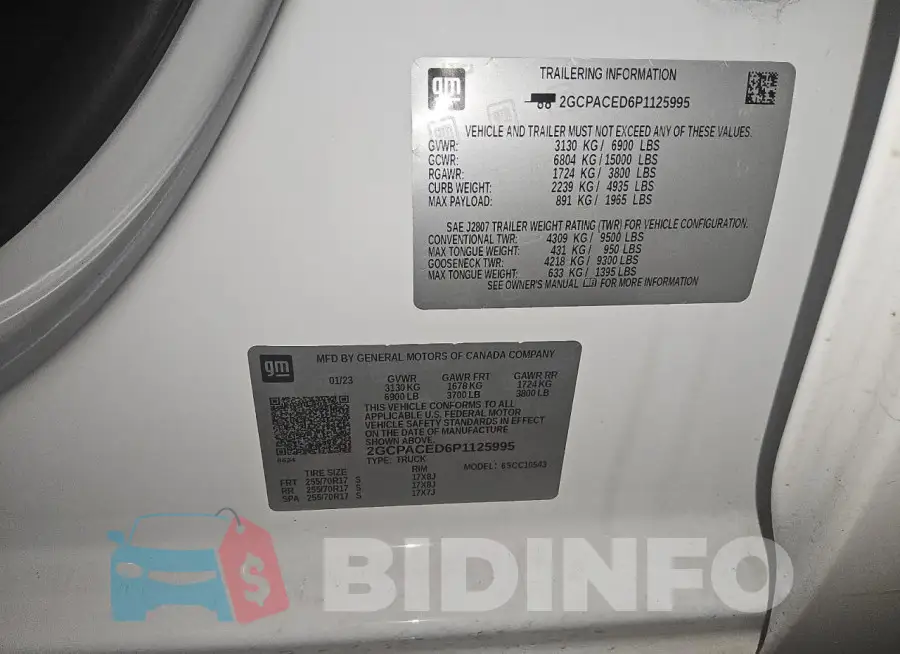 2GCPACED6P1125995 Photo# 12
