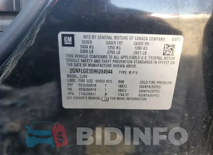 2GNFLGE35H6284944 Photo# 13
