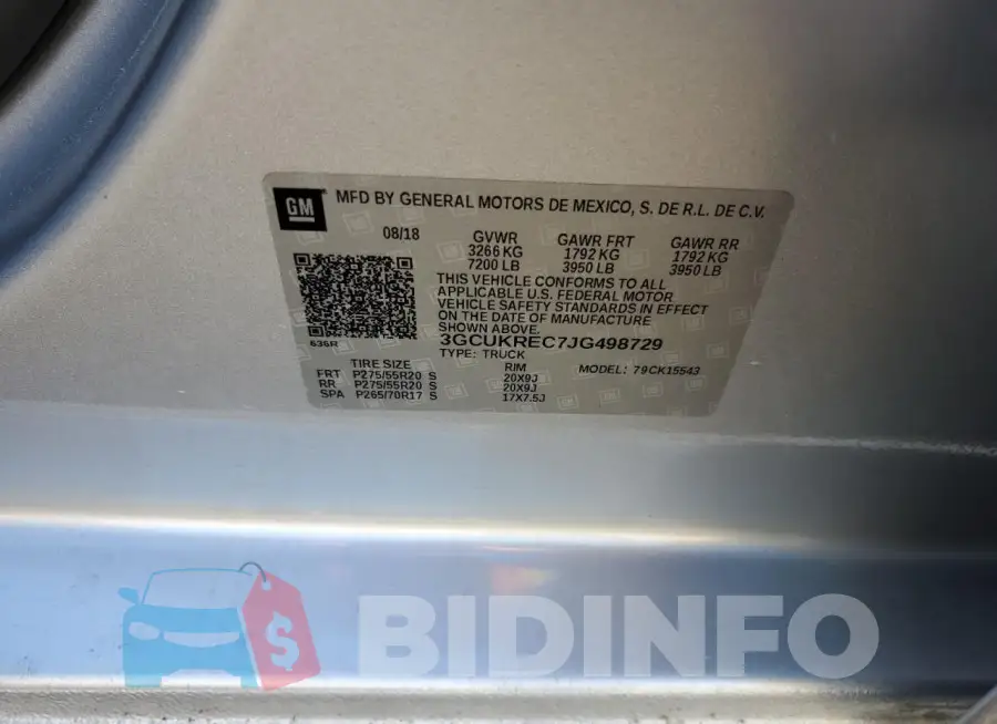 3GCUKREC7JG498729 Photo# 12