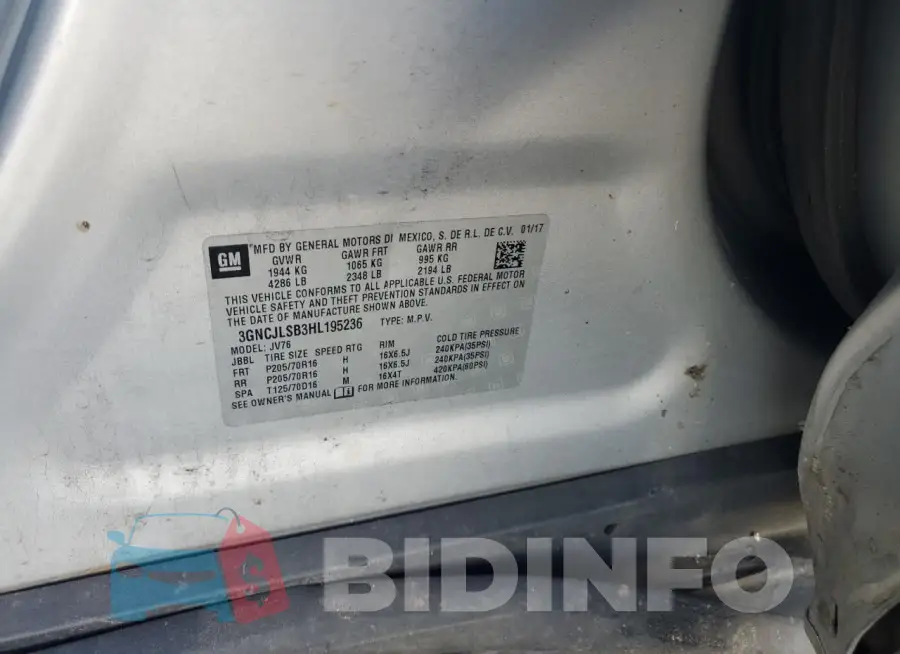3GNCJLSB3HL195236 Photo# 13
