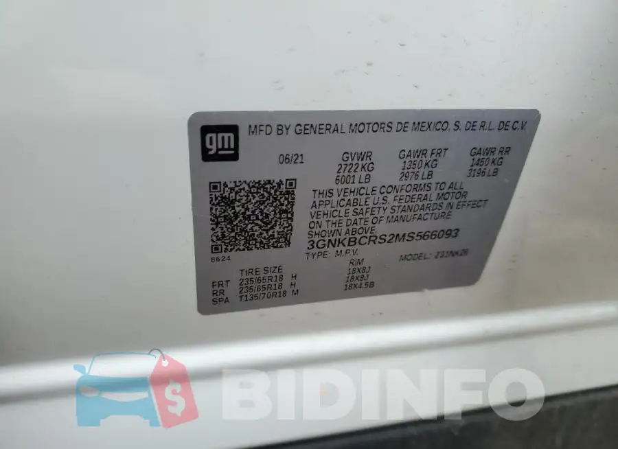 3GNKBCRS2MS566093 Photo# 13