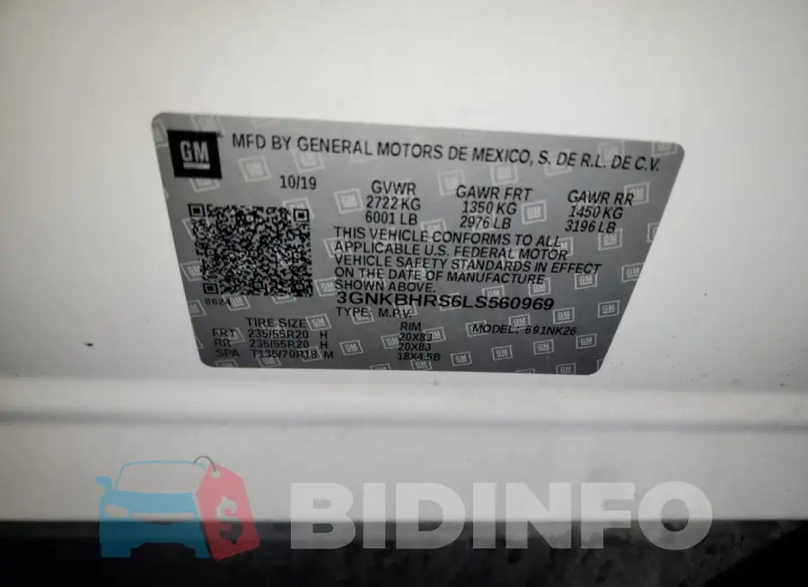 3GNKBHRS6LS560969 Photo# 13
