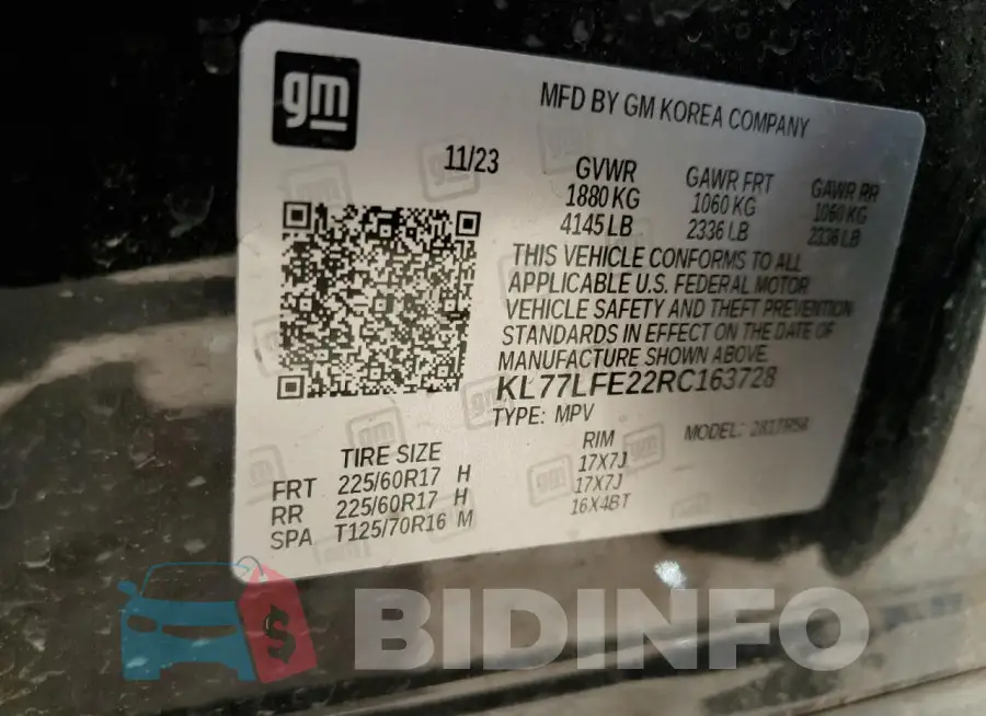 KL77LFE22RC163728 Photo# 13