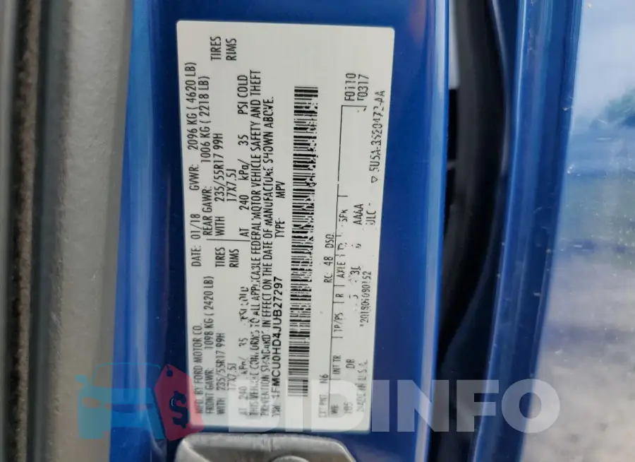 1FMCU0HD4JUB27297 Photo# 12