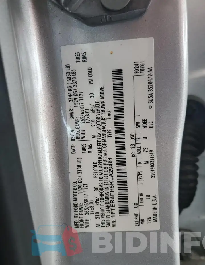 1FTER4FH5KLA29401 Photo# 12