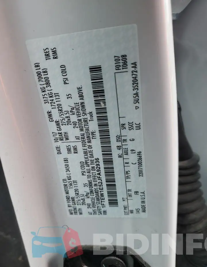 1FTEW1E52JFA92936 Photo# 12