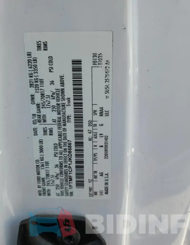1FTMF1CP1JKD86867 Photo# 12