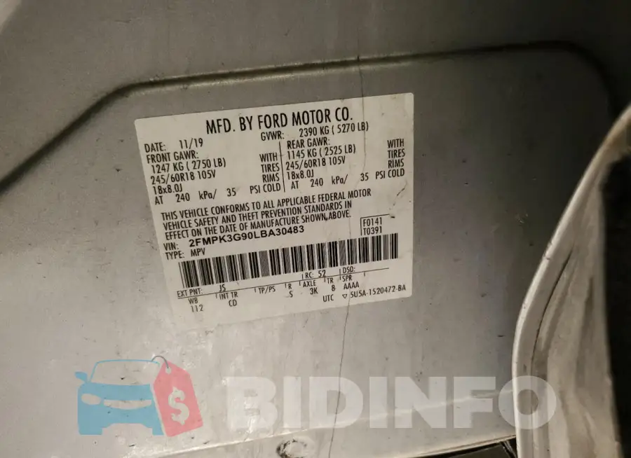 2FMPK3G90LBA30483 Photo# 12