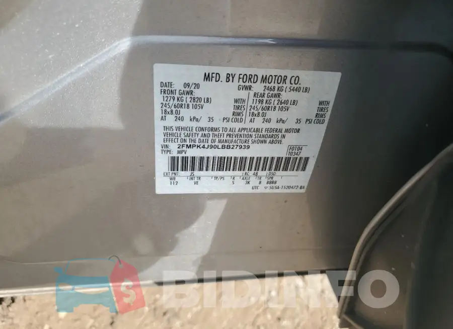 2FMPK4J90LBB27939 Photo# 12