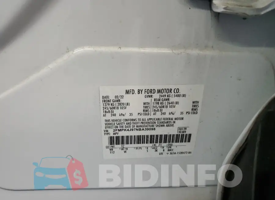 2FMPK4J97NBA39098 Photo# 13