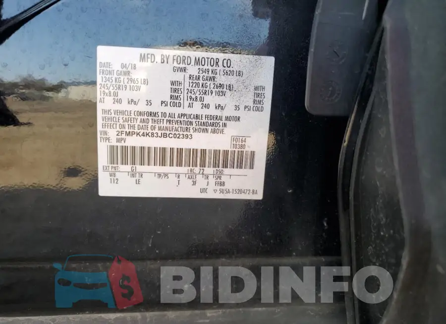 2FMPK4K83JBC02393 Photo# 13