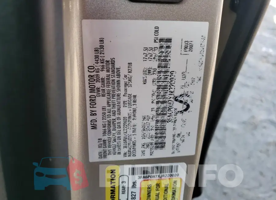3FA6P0H7XJR220020 Photo# 12