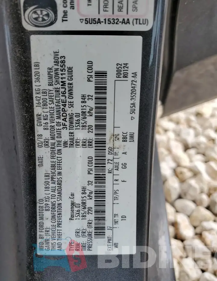 3FADP4EJ6JM115583 Photo# 12