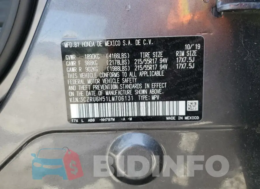 3CZRU6H51LM706131 Photo# 13
