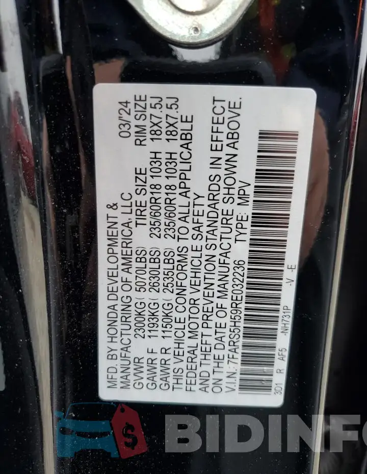 7FARS5H59RE032236 Photo# 14