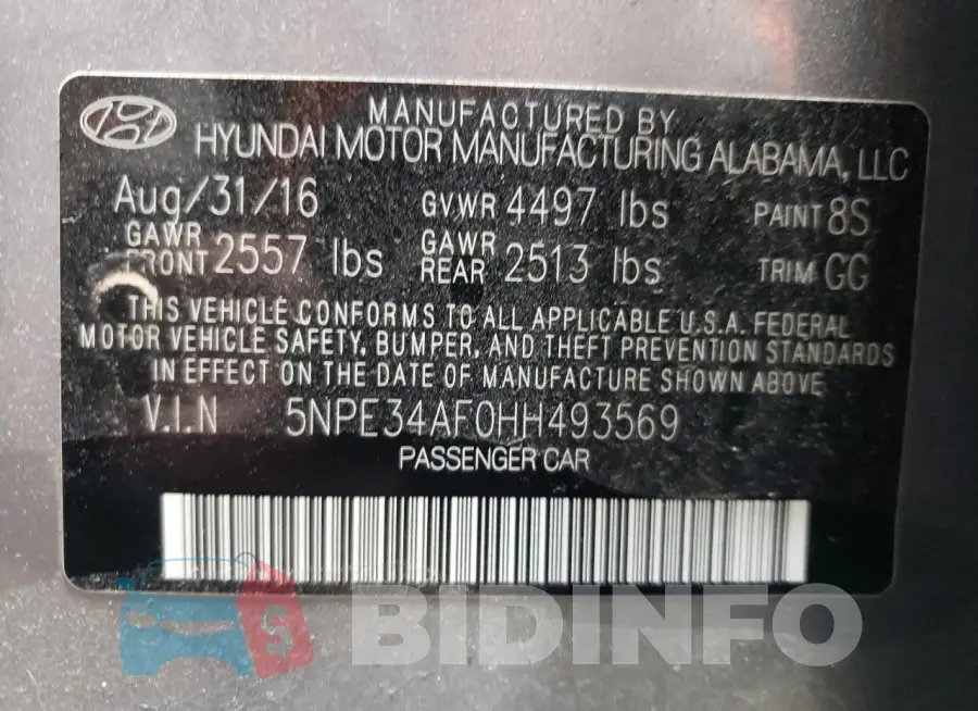5NPE34AF0HH493569 Photo# 13
