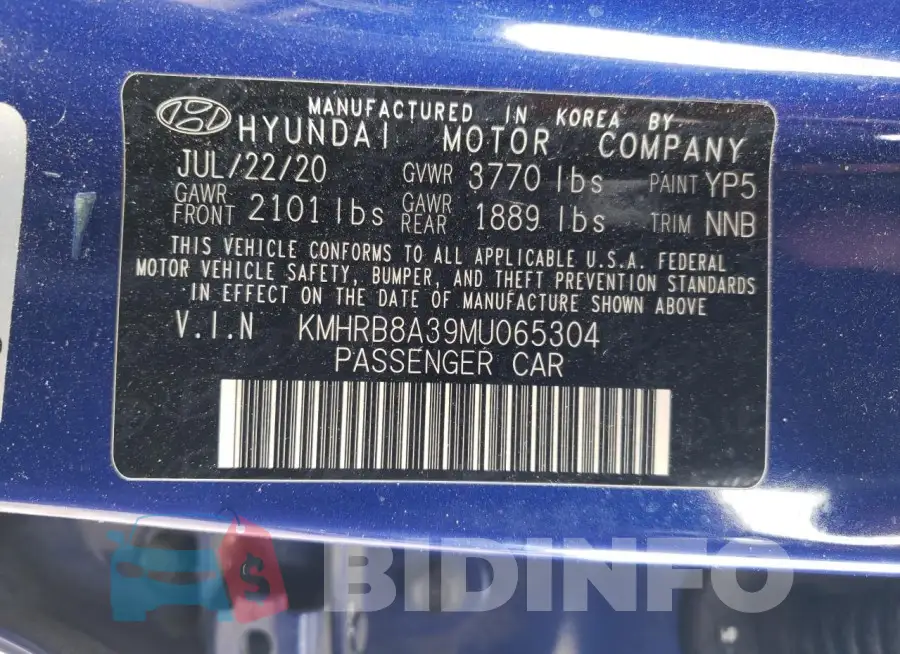 KMHRB8A39MU065304 Photo# 13