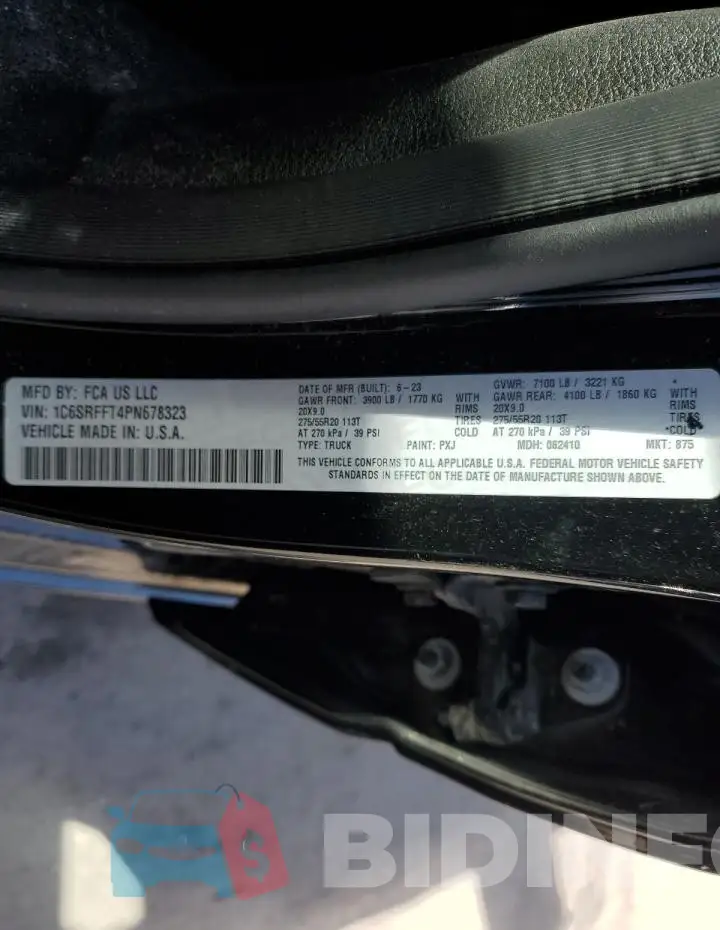 1C6SRFFT4PN678323 Photo# 13