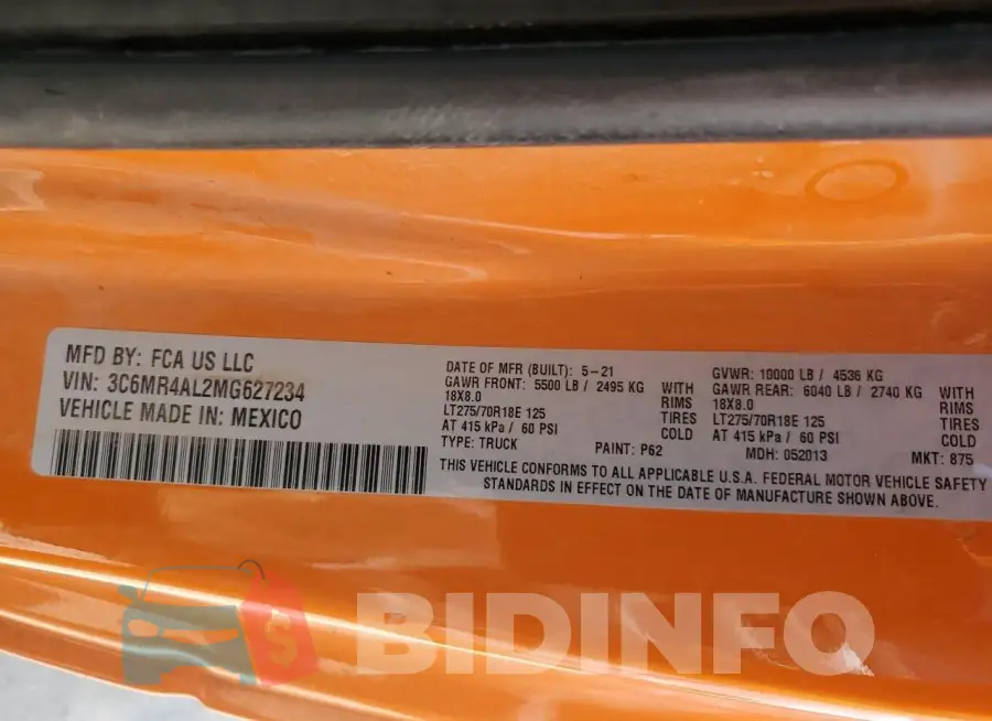 3C6MR4AL2MG627234 Photo# 12