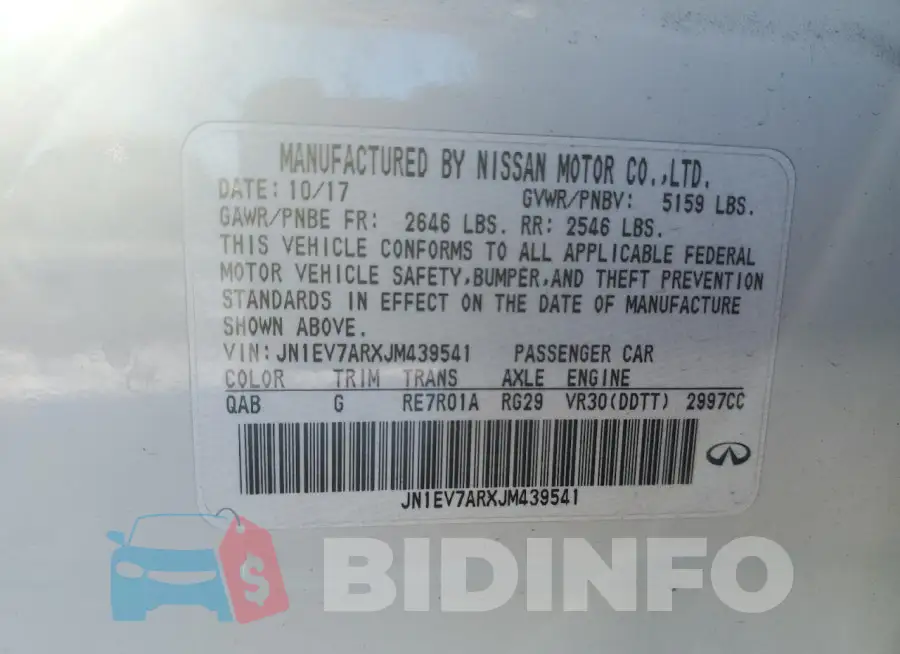 JN1EV7ARXJM439541 Photo# 12