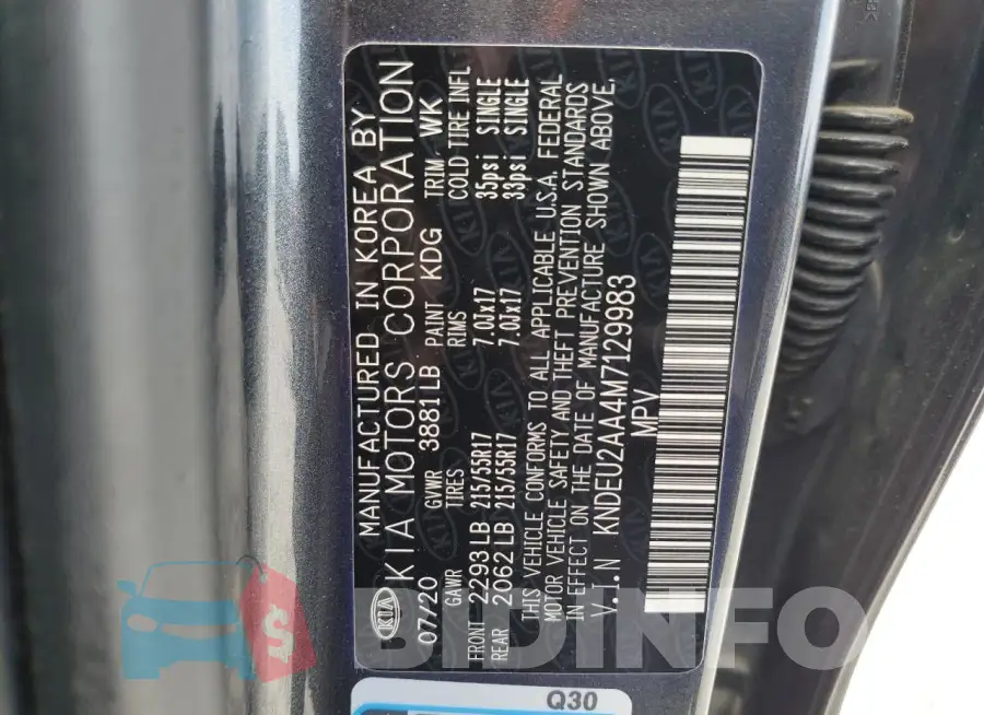 KNDEU2AA4M7129983 Photo# 13