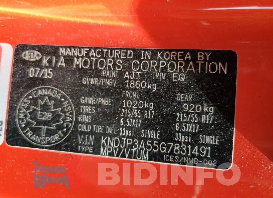 KNDJP3A55G7831491 Photo# 13