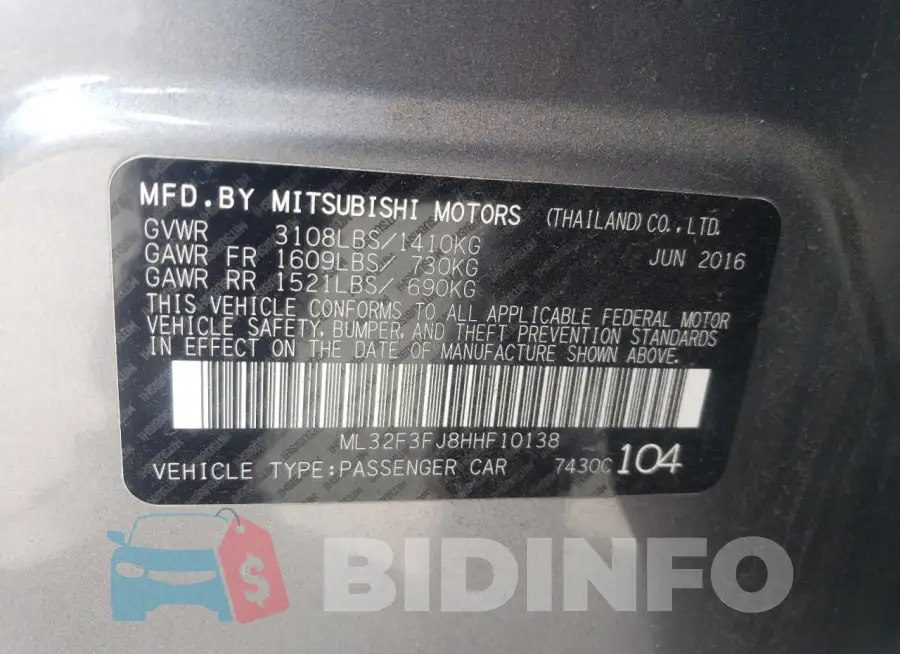 ML32F3FJ8HHF10138 Photo# 12