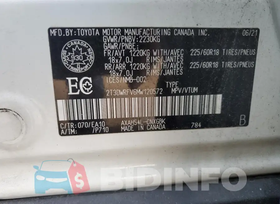 2T3DWRFV6MW120572 Photo# 14