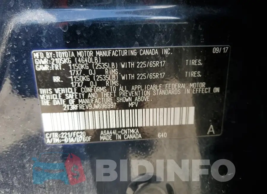2T3RFREV9JW696997 Photo# 13