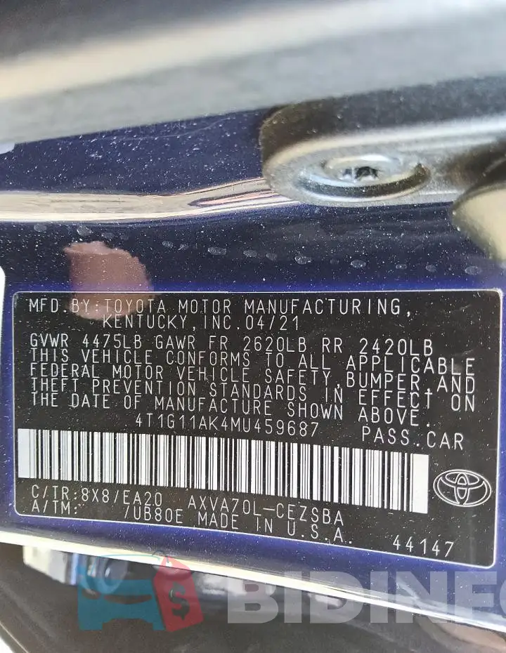 4T1G11AK4MU459687 Photo# 12
