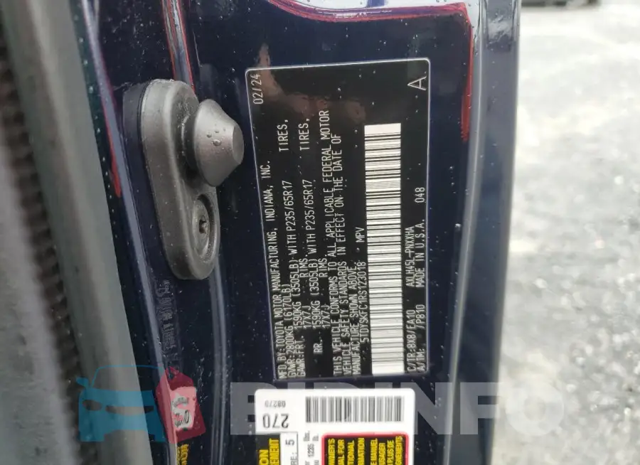 5TDYSKFC1RS123018 Photo# 13