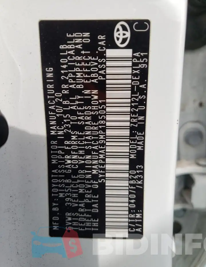 5YFEPMAE9MP185051 Photo# 13