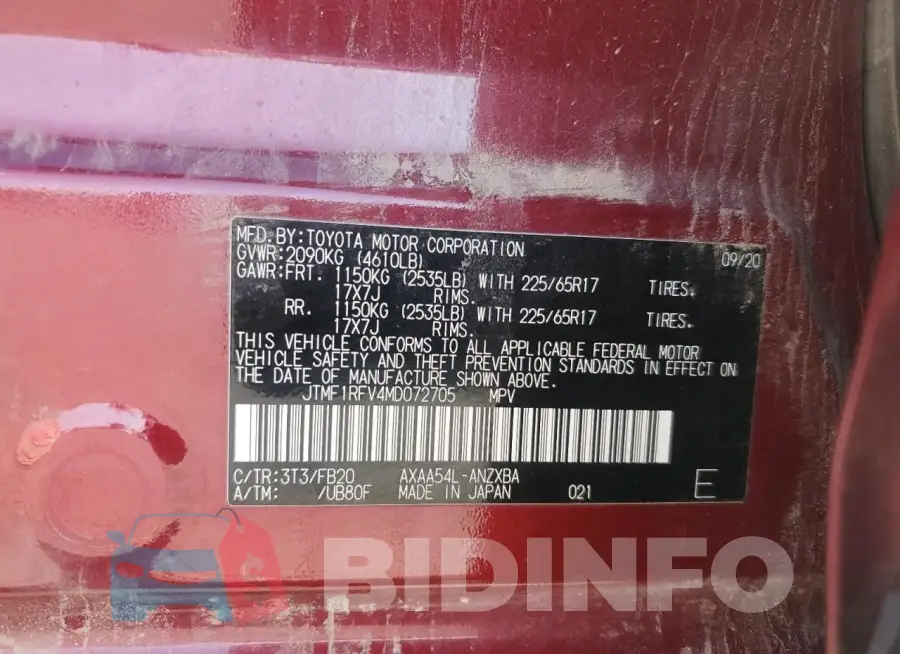 JTMF1RFV4MD072705 Photo# 14