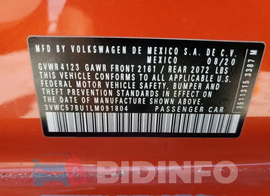 3VWC57BU1LM091804 Photo# 12