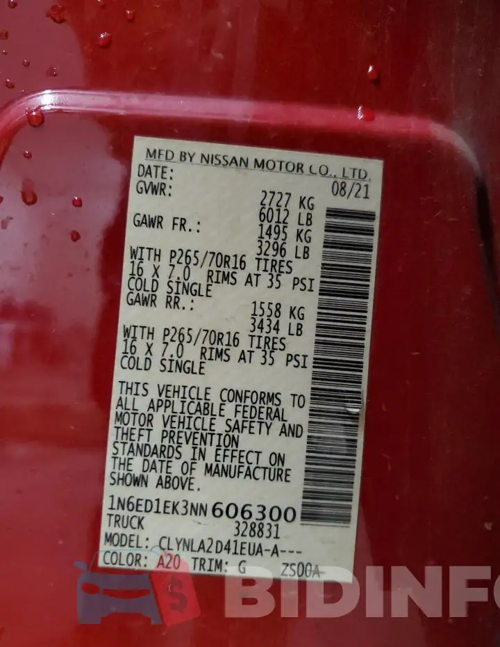 1N6ED1EK3NN606300 Photo# 12