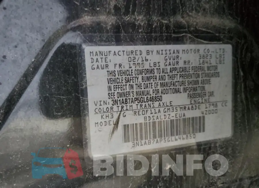3N1AB7AP5GL646850 Photo# 12