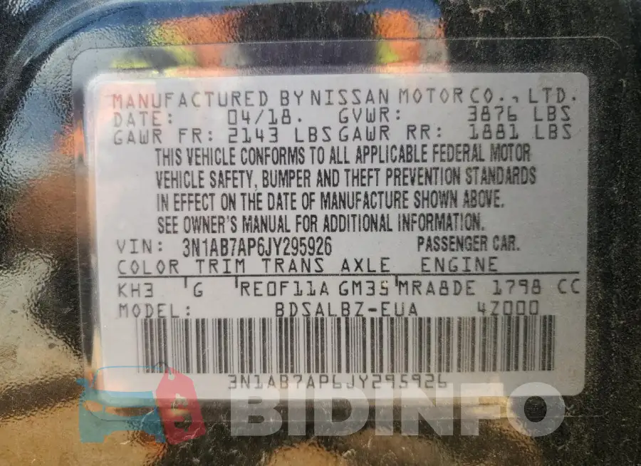 3N1AB7AP6JY295926 Photo# 12