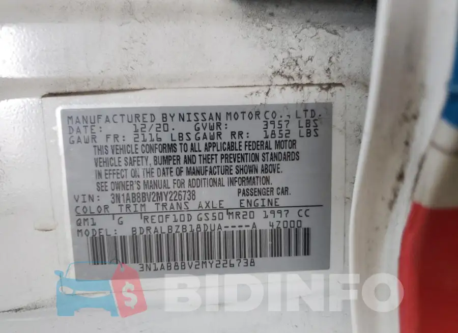 3N1AB8BV2MY226738 Photo# 12