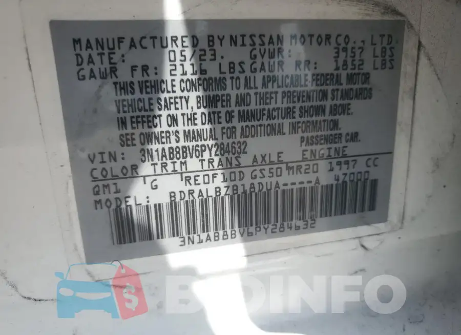 3N1AB8BV6PY284632 Photo# 12