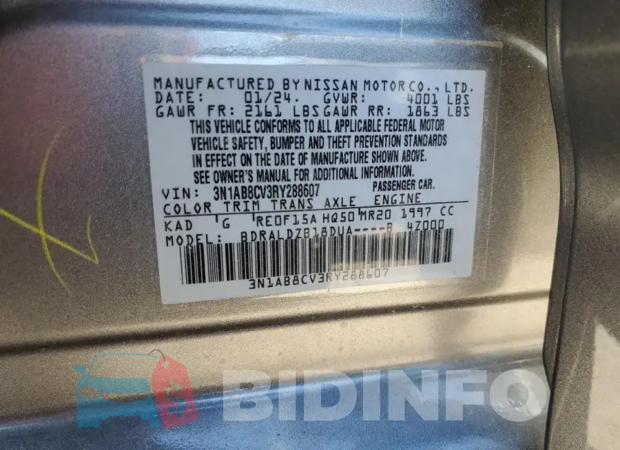 3N1AB8CV3RY288607 Photo# 12