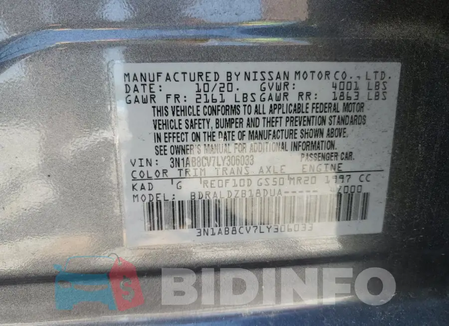 3N1AB8CV7LY306033 Photo# 13