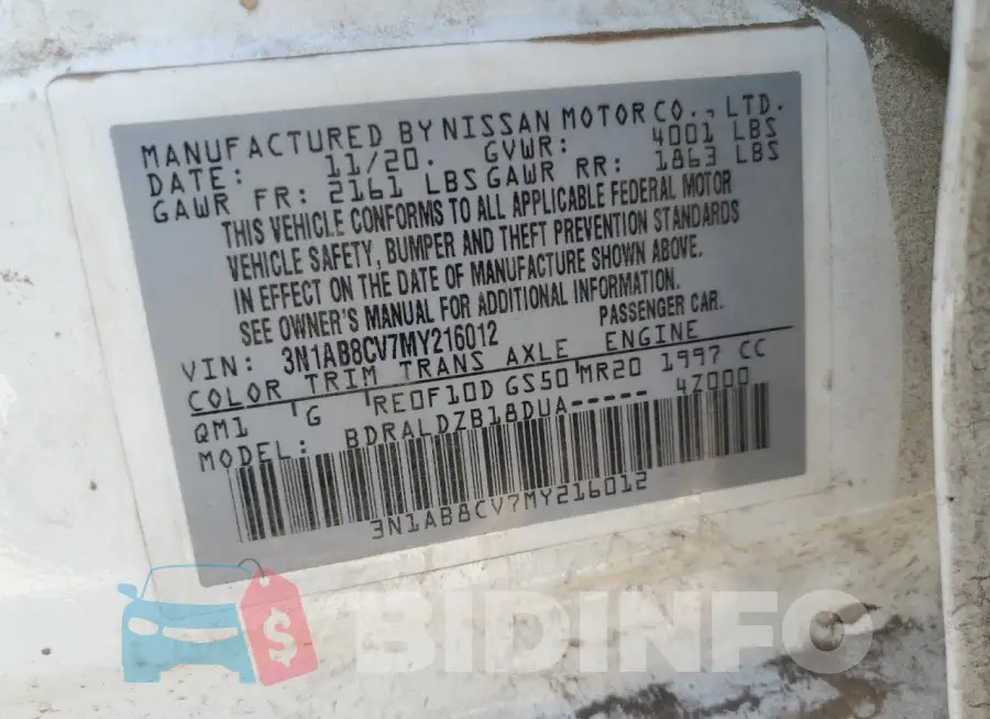 3N1AB8CV7MY216012 Photo# 12
