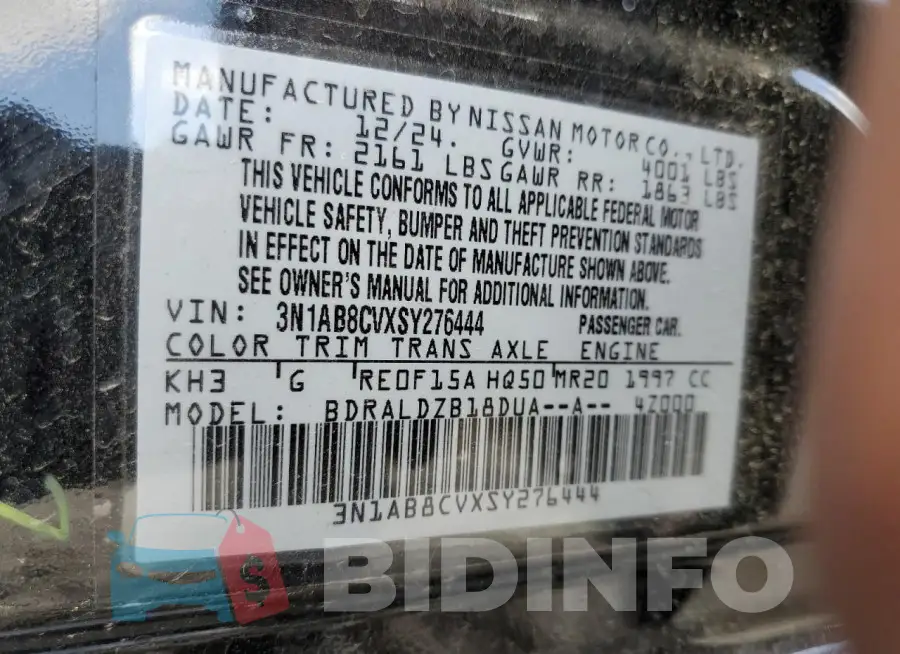 3N1AB8CVXSY276444 Photo# 12