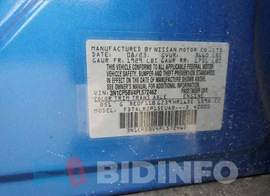 3N1CP5BV4PL572462 Photo# 12