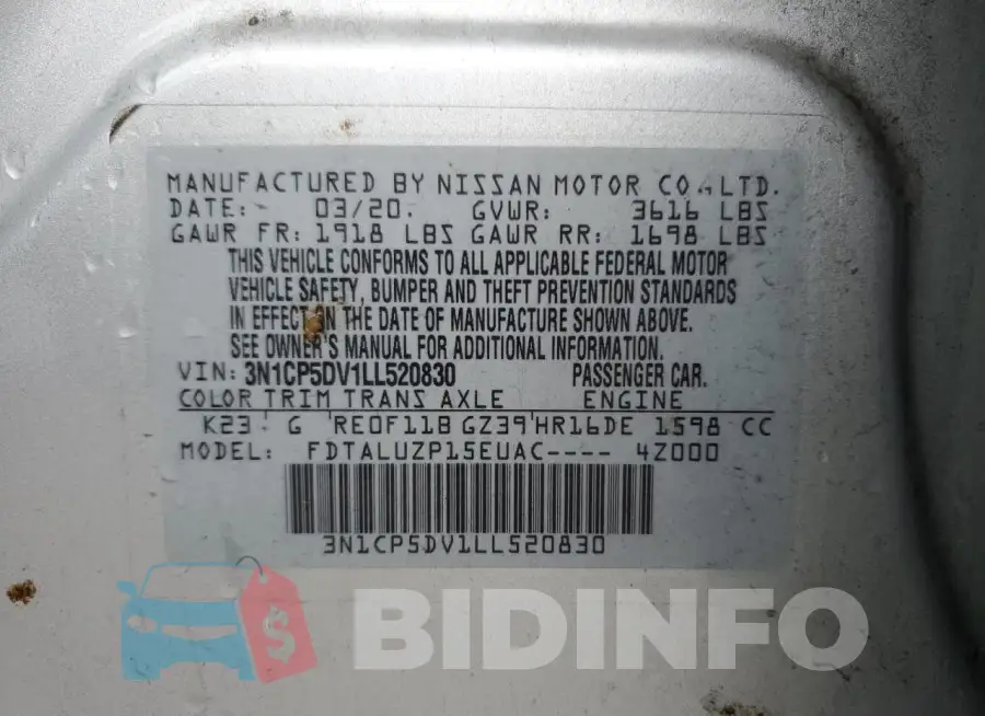 3N1CP5DV1LL520830 Photo# 13
