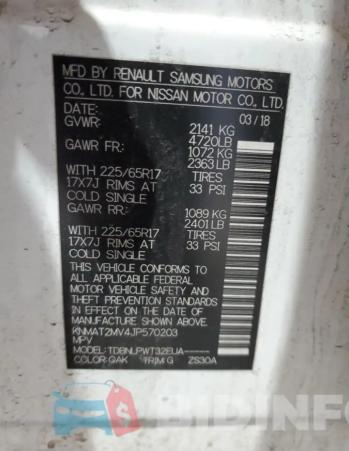 KNMAT2MV4JP570203 Photo# 14